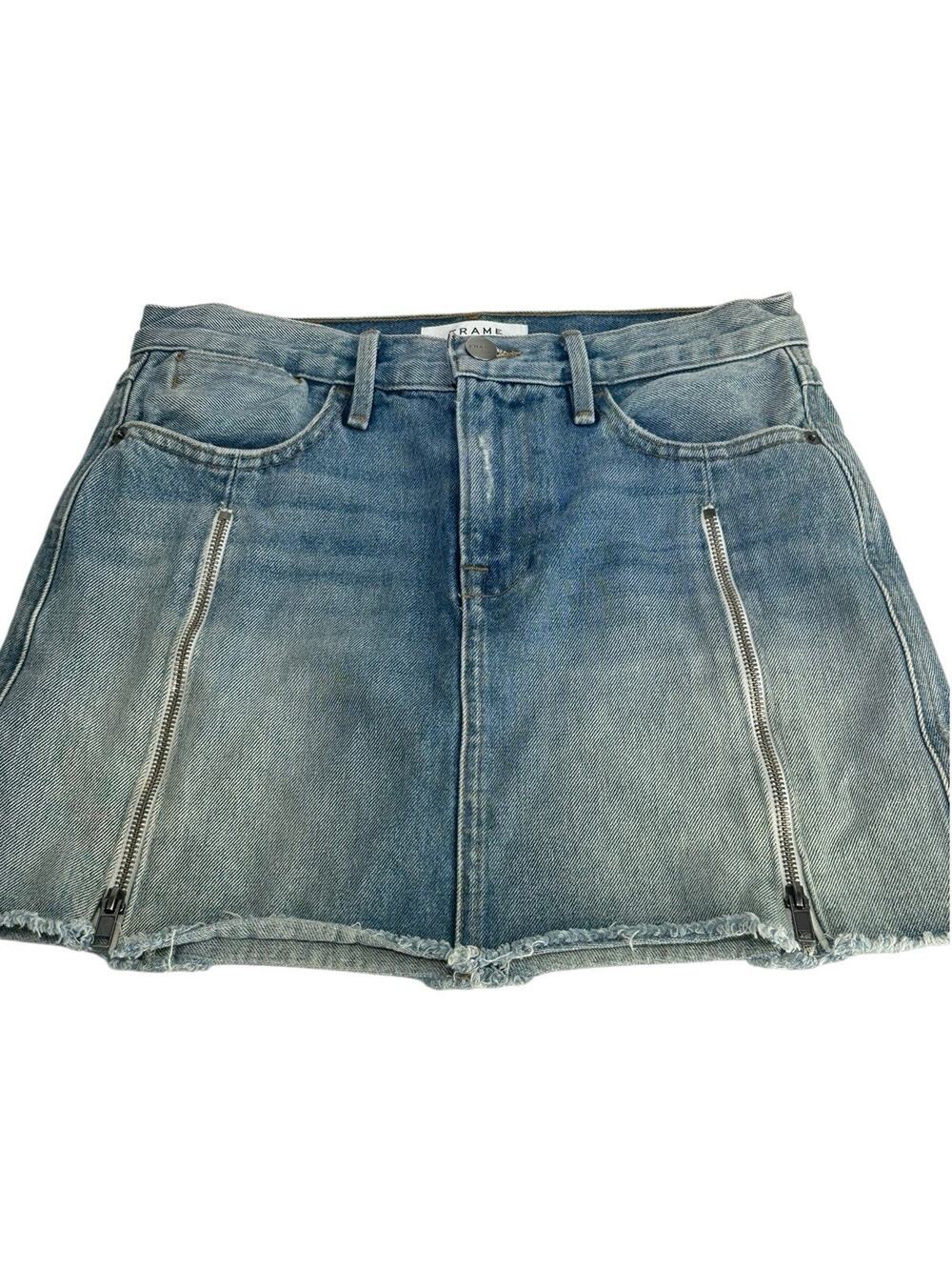 frame double zip willow jean skirt Size 26